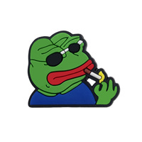 Mignon dessin animé triste grenouille PVC caoutchouc souple sabot breloques chaussures boucle polyvalent personnalisé chaussures décorations bricolage accessoires pour sabots