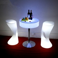 Table de bar LED rechargeable moderne en plastique, étanche IP65, 16 couleurs changeantes, pour extérieur, jardin, événements, discothèque, KTV, mobilier de maison
