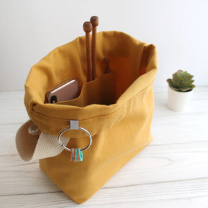 Korean style <b>knitting</b> tool storage <b>bag</b>, canvas sweater <b>needle</b> drawstring <b>bag</b>, portable home sewing supplies tote <b>bag</b> - Product Image 1