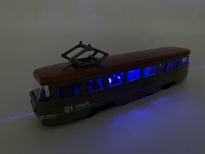 Vente en gros de jouets de voiture en alliage, modèle Miniature moulé sous pression, véhicules jouets de <span class=keywords><strong>Train</strong></span>, voiture de traction avec lumière et musique - Product Image 6