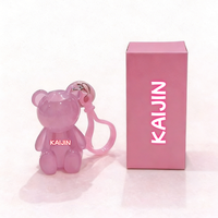 Offre Spéciale – Tubes de brillant à lèvres en plastique de 2,5 ml en forme d'ours mignon avec bouchon à vis, étiquette personnalisée, contenant d'huile à lèvres, pendentif