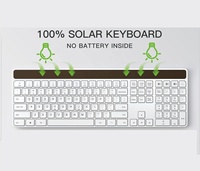 Keyboard nirkabel bluetooth ajaib, keyboard nirkabel bluetooth ajaib tastatur kustom tenaga surya 100% banyak pasang, aluminium Aloi komputer ramping ergonomis untuk Desktop
