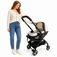 Poussette Métallique Personnalisée pour Enfants de 0 à 3 Ans avec Harnais de Sécurité, Panier de Rangement et Conception Pliable pour les Voyages