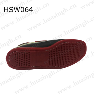 XC, <span class=keywords><strong>suola</strong></span> in gomma rosso scuro per il tempo libero mocassino <span class=keywords><strong>scarpe</strong></span> stringate antiscivolo piselli <span class=keywords><strong>con</strong></span> lacci in pura pelle HSW064 - Product Image 3