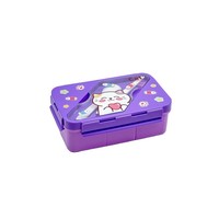 Boîte à lunch pour enfants personnalisée en plastique avec cuillère en forme de fourchette pour étudiants et adolescents