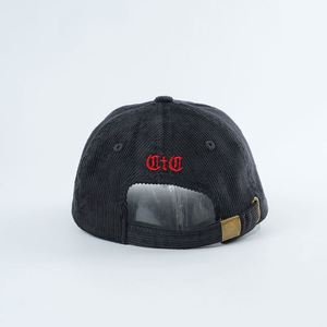 Gorra de Béisbol Personalizada de 6 Paneles de Pana Marrón para Hombre, Gorra con Correa Bordada, Gorra de Pana Lisa con Logotipo Personalizado - Product Image 4