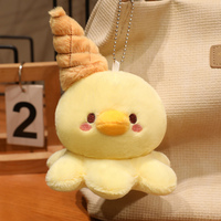 Adorables porte-clés en peluche animaux crème glacée en 4 styles, super doux en fourrure de lapin, anti-stress pour sacs, petits cadeaux pour tous les âges