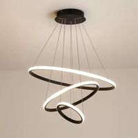 Lustre LED circulaire moderne à intensité variable 3-CCT, suspension de luxe pour salon, salle à manger, îlot de cuisine