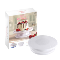 Table de décoration Plateau tournant pour gâteau Plateau tournant pour décoration de gâteau en plastique Outil de cuisson rotatif Plateau tournant pour gâteau en plastique