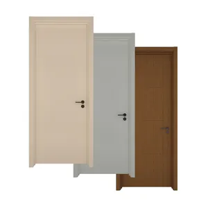 Portes intérieures en bois pour les maisons porte principale en bois de teck à double feuille