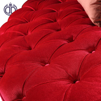 Smartmiur — canapé circulaire moderne en velours rouge, nouveau modèle, design avec boutons, style moderne, pour hall d'entrée, meuble à boutons