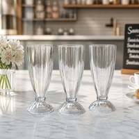 Gobelet en verre transparent moderne pour crème glacée, yaourt, fruits, forme spirale, passe au lave-vaisselle, réutilisable, bol à pudding