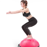 46Cm Pvc Half Bal Balance Trainer Anti-Burst Antislip Yoga Oefening Half Balance Ball Met Pomp