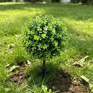 Orbe de follaje redondo y próspero con base de inserción duradera para jardín, césped, entrada, patio, exterior auspicioso - Product Image 5