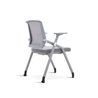 Chaise de formation moderne et confortable en maille pour bureau, empilable pour salle de conférence, chaise pliable pour visiteurs et formation