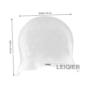 Bonnet en silicone personnalisé avec logo et crochet pour la coloration des cheveux, outils de coiffage réutilisables, outils de coiffure pour salons de coiffure - Product Image 2