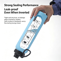 Bouteille d'eau sport grande capacité en verre avec graduations, manchon de protection en silicone, poignée de transport, gobelet simple à boire directement