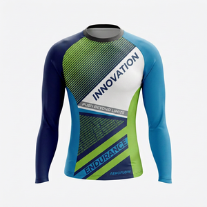 Rashguard Unisex de Manga Larga de Alta Calidad, Ecológico, de Spandex/Poliéster, 220g, Protección UV, Logotipo Personalizado, Precio Directo de Fábrica, BJJ - Product Image 1