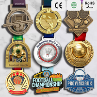 Medalla de Fútbol 3D Personalizada, Medalla de Aleación de Zinc Esmaltada, Medallas Grabadas a Medida para Equipos de Fútbol, Premios para Torneos Deportivos