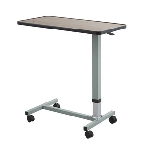 Hospital Height Adjustable Bedside Over Bed Tray Table With Wheels - Product Image 1