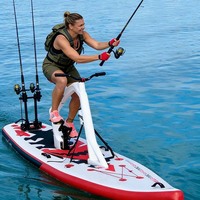 Bateau à pédales gonflable en PVC et planche à pagaie combinées pour lac et mer – Pédalo d'extérieur