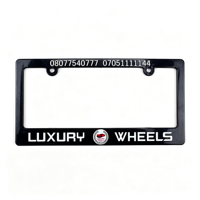 Cadre de plaque d'immatriculation en plastique ABS standard américain, fabrication directe BOLONG, logo personnalisé OEM, support de plaque d'immatriculation de voiture, commande en gros