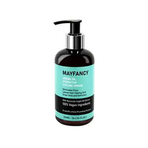 Mayfancy oem etiqueta privada vegan tratamento de cabelo, óleo de argan marrocos, creme para estilizar cabelo, produtos para frizz