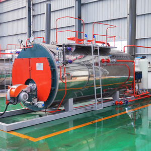 Caldaia a vapore orizzontale industriale a tubi di fumo Kingder WNS 8 tonnellate (olio/gas) in acciaio inossidabile per uso <span class=keywords><strong>interno</strong></span>/esterno in fabbriche - Product Image 1