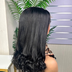 วิกผมลอนสวย 300 กรัม แบบซุปเปอร์ดับเบิ้ลดรอน 5x5  พร้อมเชือกผูกผมแบบลูกไม้  สีธรรมชาติ ขายส่ง ราคาสุดคุ้ม - Product Image 3