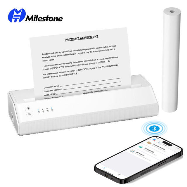 MHT-P8008WD Wholesale New Arrival Inkless Portable Mini Thermal A4 Printer on Business Trip Thermal Homework Printer