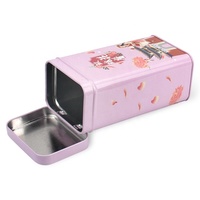Boîte en fer blanc rectangulaire personnalisée de qualité alimentaire pour thé et bonbons avec impression offset, emballage cadeau