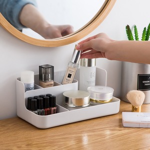 Cosmetic <b>Storage</b> Box Large Capacity <b>Plastic</b> Organizer For Makeup Desk <b>Drawer</b> White Gray Pink Color PP Material - Product Image 1