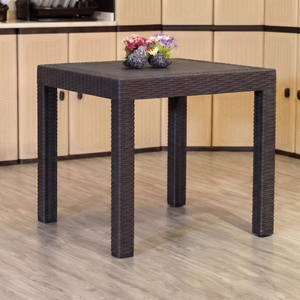Mesa de Centro Cuadrada de Ratán Natural Tejida a Mano con Estante, Diseño Simple y Elegante para Sala de Estar, Oficina en Casa, Decoración del Centro de la Sala - Product Image 4
