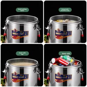 Portavasos de Acero Inoxidable 304 de Doble Capa Aislado, Moderno, para Cantina Comercial Cheng Jia, Portátil, de 1-2L, para Servir Bebidas en Fiestas - Product Image 6