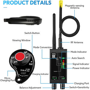 M8000 버그 감지기 안티 비apy RF GPS 감지기 버그 스위퍼 스파이 스캐너 안티 추적 강한 자기 감지기 - Product Image 5