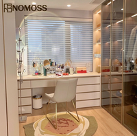 Conception de dressing sur mesure de luxe moderne avec aménagement de placards optimisant l'espace pour projets de suites d'hôtel
