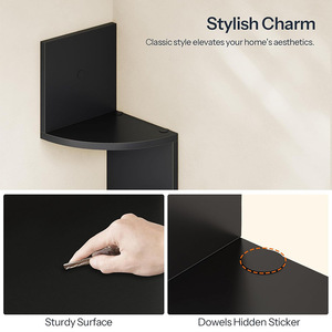 Corner <b>Wall</b>-<b>Mounted</b> <b>Shelves</b> 5-Tier Polygonal Storage Rack Multi-Purpose Large Capacity For Home Office Bathroom - Product Image 5