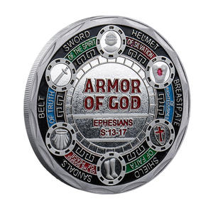 Moneda Conmemorativa <span class=keywords><strong>de</strong></span> Metal con Temática Religiosa, Moneda <span class=keywords><strong>de</strong></span> Recuerdo <span class=keywords><strong>de</strong></span> Caballero del Armadura <span class=keywords><strong>de</strong></span> <span class=keywords><strong>Dios</strong></span>, Grabada por Ambos Lados - Product Image 6