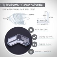 Produits de sécurité pour bébés Couverture en plastique adhésive Table ronde et carrée Bord transparent Protecteur d'angle en silicone