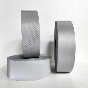 Khả năng hiển thị cao an toàn tùy chỉnh Bạc may trên T/C Polyester phản chiếu vải băng chất liệu cho quần áo - Product Image 3