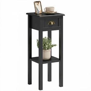 Table d'appoint contemporaine minimaliste SENYU à 2 niveaux avec tiroir et étagère pour salon ou couloir - Product Image 1