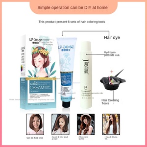 เจียหยิง ครีมย้อม<span class=keywords><strong>ผม</strong></span>สมุนไพรเคราติน ปราศจากแอมโมเนีย <span class=keywords><strong>สี</strong></span>ติดทนนาน หลายเฉดสี ย้อม<span class=keywords><strong>ผม</strong></span>แบบขั้นตอนเดียว ปิดผมขาว - Product Image 3
