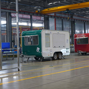 Remorque alimentaire multifonctionnelle en fibre de verre ORANGE T2 pour pizzas et hamburgers, chariot alimentaire, camionnette alimentaire - Product Image 4