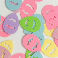 Paillettes en PVC en forme d'œuf de Pâques, écologiques, 15x11mm, épaisseur 0,22-0,25mm, multicolores, décoratives, pour festivals