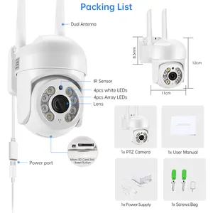Icsee – caméra de Surveillance extérieure PTZ WIFI 1080P, IP66, mini dôme de vitesse ptz étanche, réseau wifi sans fil 2mp, caméra Ptz intelligente