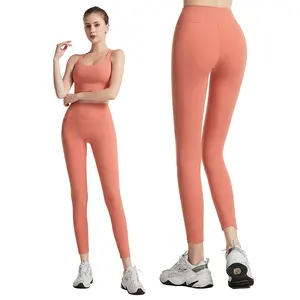 High Quality Cut Sport Pants High Waisted Tummy Control Workout Sexy Leggings Women Custom V-Back Yoga Pants Leggings