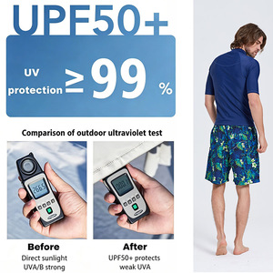 Chemise de surf à manches courtes pour homme, protection UPF 50+, séchage rapide, extensible dans 4 directions, pour sports nautiques, OEM ODM - Product Image 2