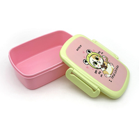 Boîte à lunch bento pour enfants, mignonne, à 2 compartiments, micro-ondable, sans BPA, hermétique, avec conservation pour le déjeuner scolaire
