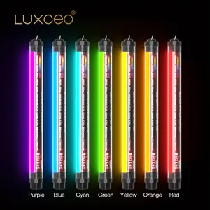 LUXCEO P7RGB waterproof handheld portable 18650 usb rechargeable photography studio video rgb tube light with remote for video
