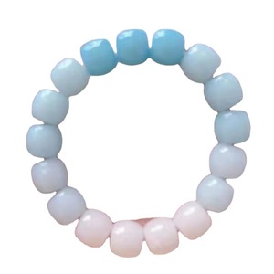 Gradient Hair Tie <b>Bracelet</b> Plastic Resin <b>Ball</b> Shape Dual Purpose Ponytail Gift Independent Packaging - Product Image 5